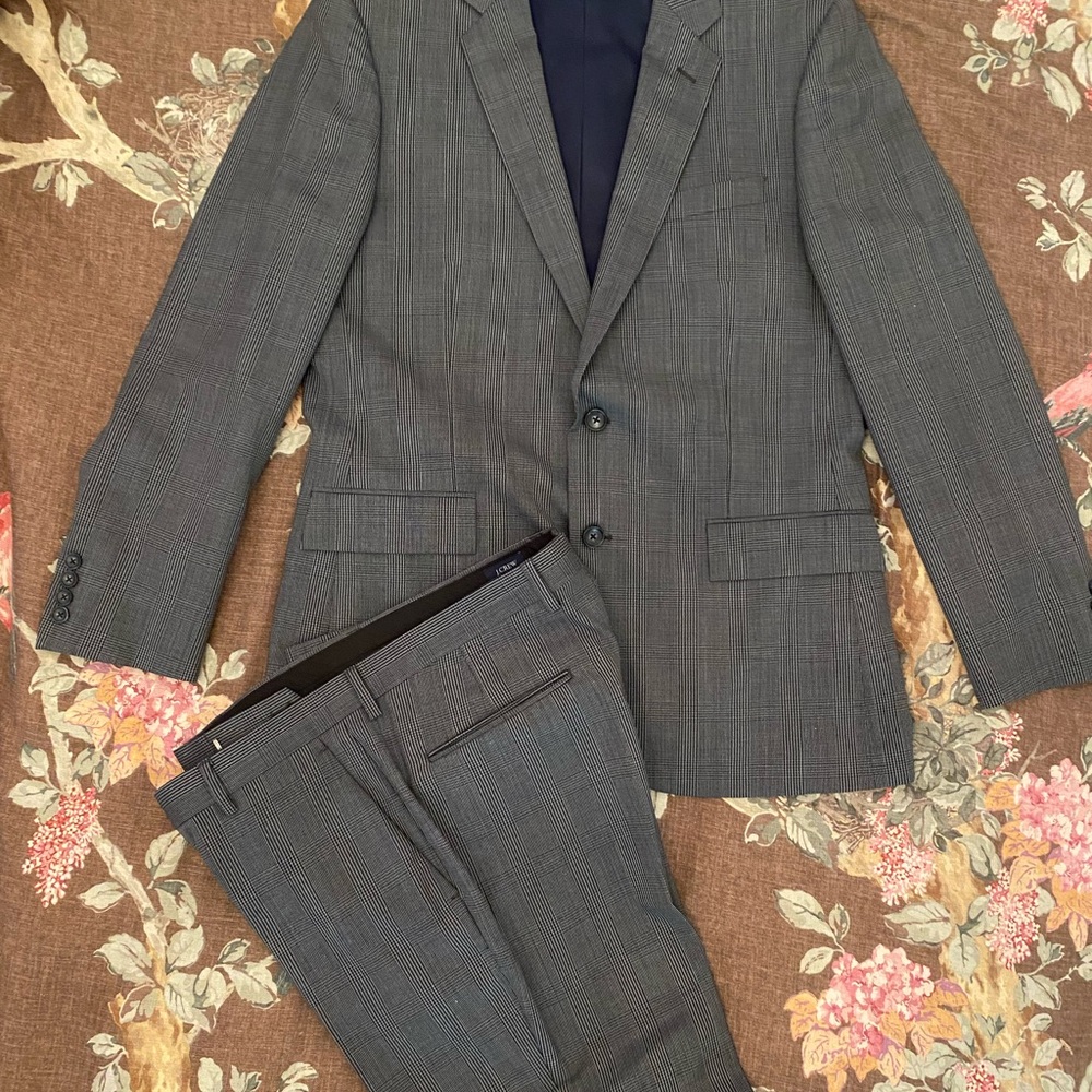 NWT J Crew Thompson plaid suit 42R 34/30